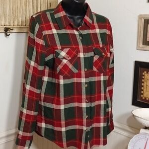 Get Lucky Plaid Button Down Flannel Shirt